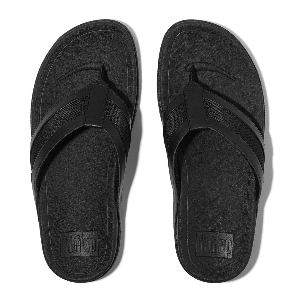 SURFER MENS LEATHER/MESH TOE-POST SANDALS