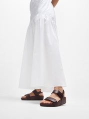LULU ADJUSTABLE LEATHER BACK-STRAP SANDALS - PLUMBERRY (FV8-C88)