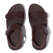 LULU ADJUSTABLE LEATHER BACK-STRAP SANDALS - PLUMBERRY (FV8-C88)