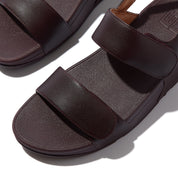 LULU ADJUSTABLE LEATHER BACK-STRAP SANDALS - PLUMBERRY (FV8-C88)
