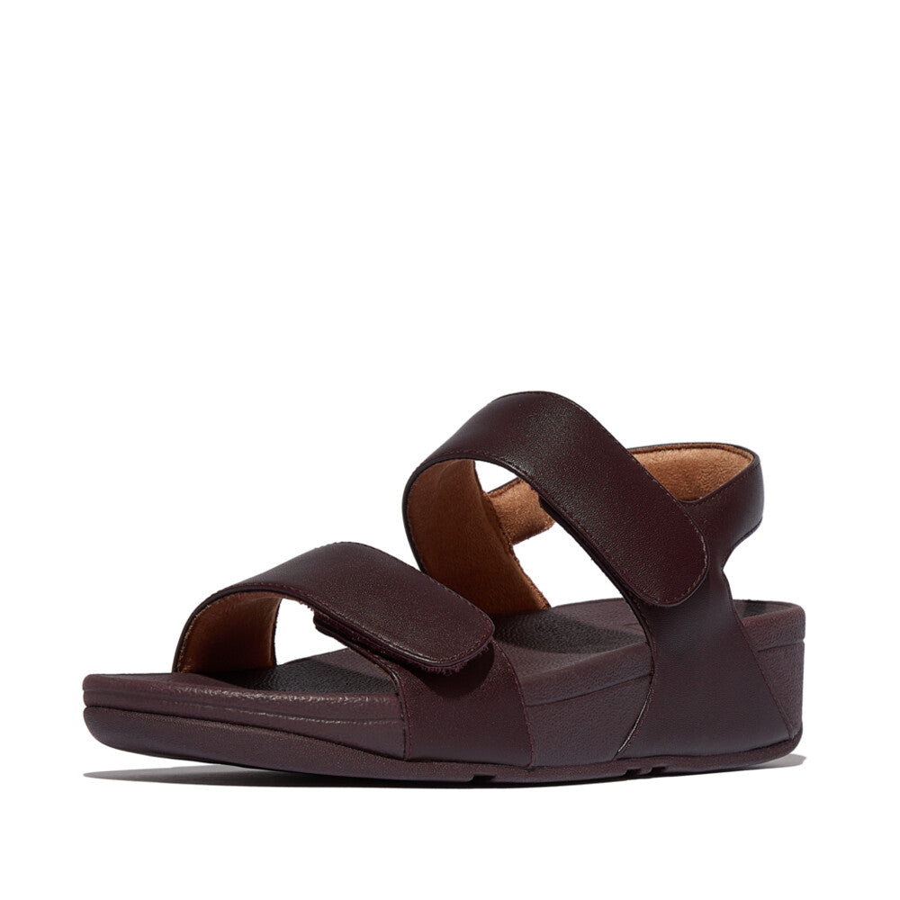 LULU ADJUSTABLE LEATHER BACK-STRAP SANDALS - PLUMBERRY (FV8-C88)