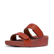 LULU ADJUSTABLE LEATHER SLIDES - TERRACOTTA (FV6-817)
