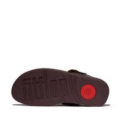 LULU ADJUSTABLE LEATHER TOE-POST SANDALS - CHOCOLAT (ES8-D07)