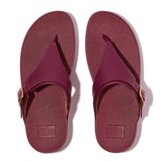 LULU ADJUSTABLE LEATHER TOE-POST SANDALS - RUBY (ES8-288)
