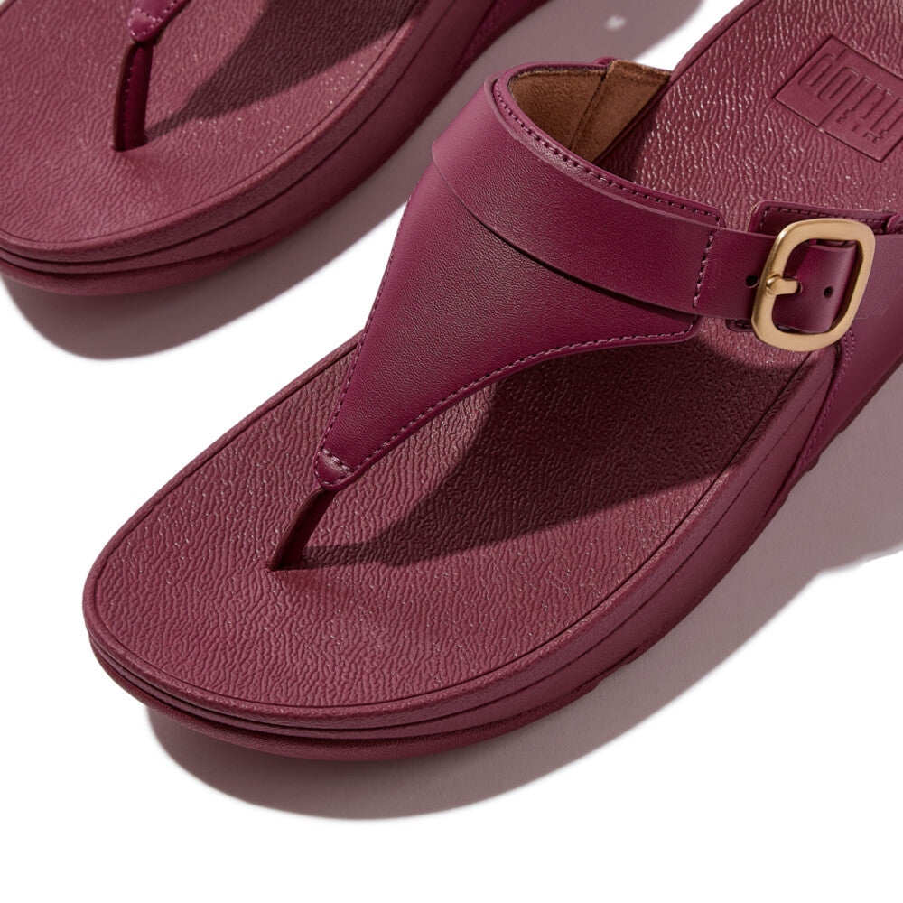 LULU ADJUSTABLE LEATHER TOE-POST SANDALS - RUBY (ES8-288)