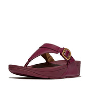 LULU ADJUSTABLE LEATHER TOE-POST SANDALS - RUBY (ES8-288)