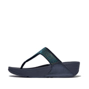 LULU CRYSTAL TOE-POST SANDALS - IRIDESCENT NAVY (EC5-C97)