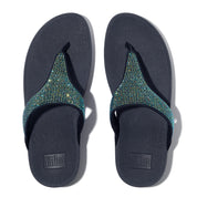 LULU CRYSTAL TOE-POST SANDALS - IRIDESCENT NAVY (EC5-C97)