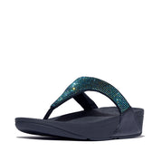 LULU CRYSTAL TOE-POST SANDALS - IRIDESCENT NAVY (EC5-C97)