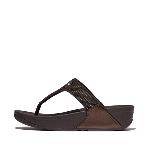 LULU CRYSTAL TOE-POST SANDALS