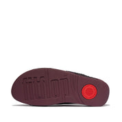 LULU CRYSTAL-MIXMETALLIC CROSS SLIDES - METALLIC PLUMBERRY (JE2-C98)