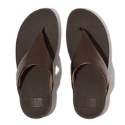 LULU METALLIC-LEATHER TOE-POST SANDALS - METALLIC CHOCOLATE BROWN (I88-C89)