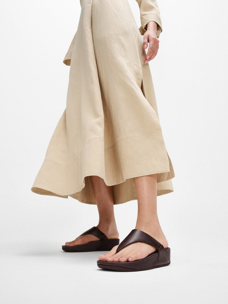 LULU LEATHER TOE-POST SANDALS - PLUMBERRY (I88-C88)
