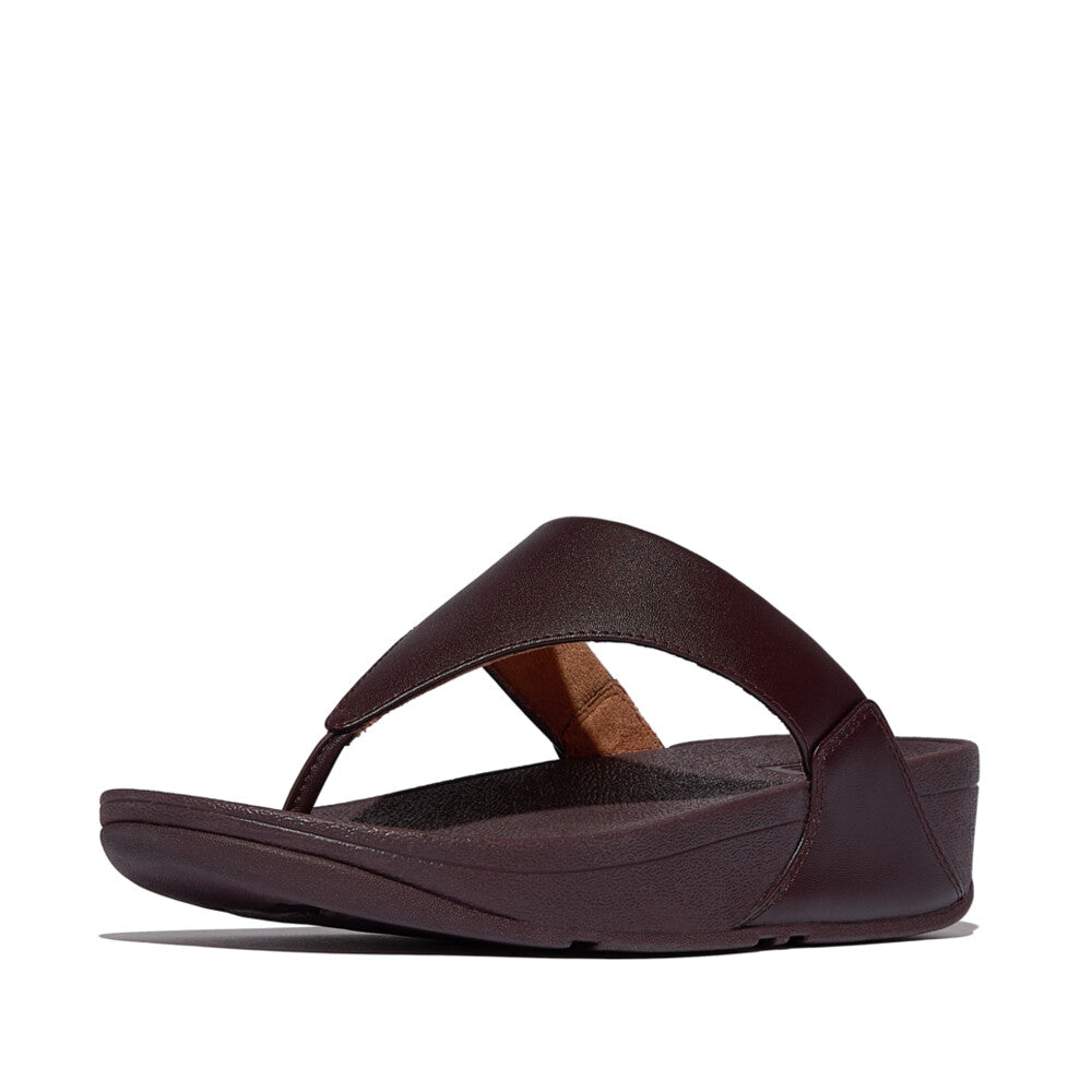 LULU LEATHER TOE-POST SANDALS - PLUMBERRY (I88-C88)