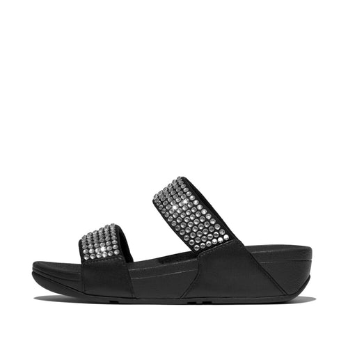 LULU MAXI-CRYSTAL TWO-BAR SLIDES