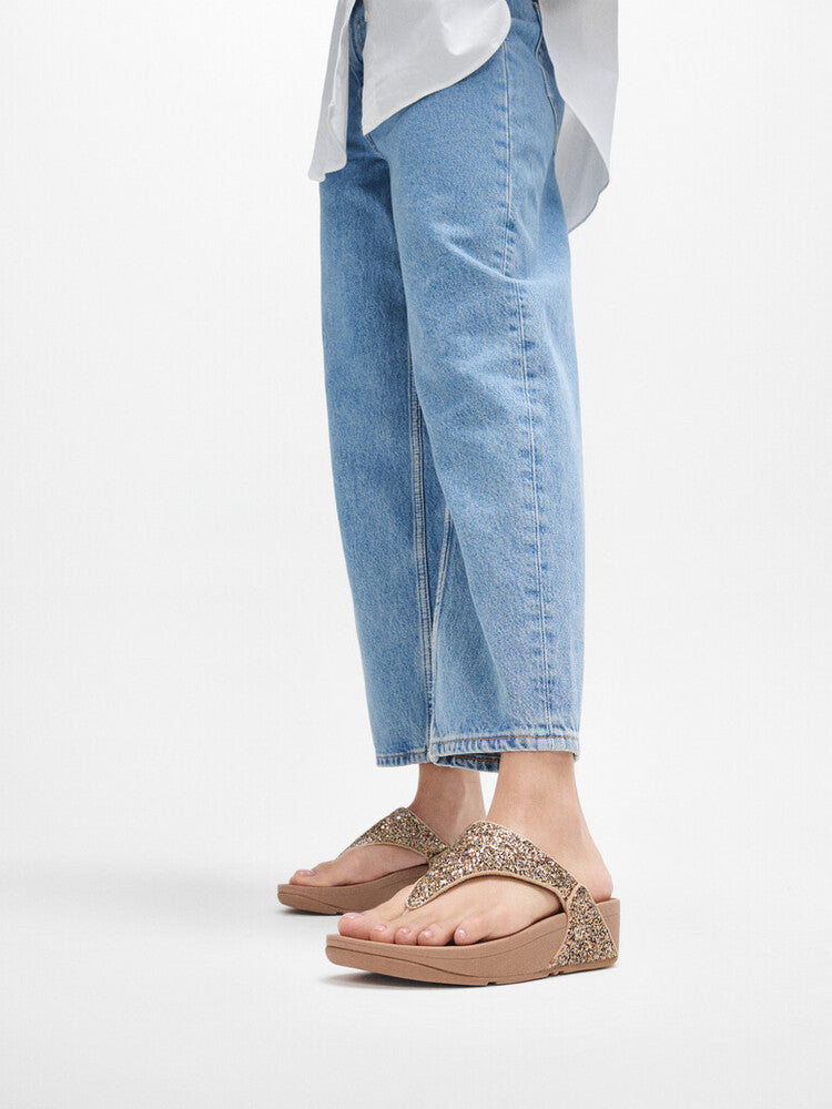 LULU MULTI-TONAL GLITTER TOE-POST SANDALS - CLASSIC BEIGE MIX (JE6-C92)