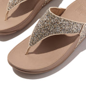 LULU MULTI-TONAL GLITTER TOE-POST SANDALS - CLASSIC BEIGE MIX (JE6-C92)