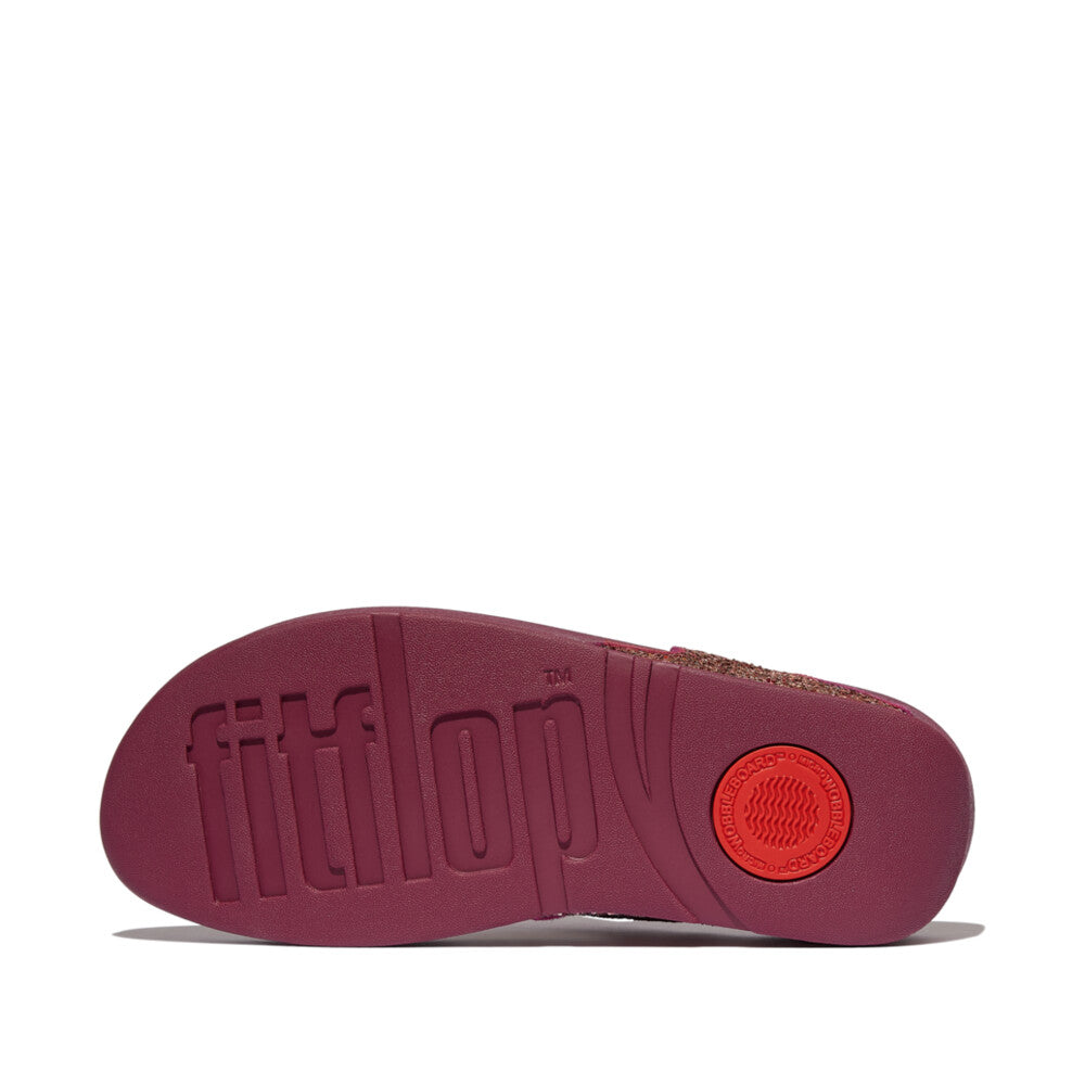 LULU MULTI-TONAL GLITTER TOE-POST SANDALS - RUBY MIX (JE6-C93)