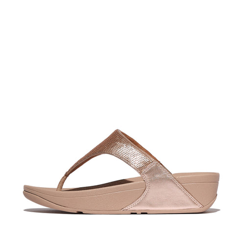 LULU SEQUIN TOE-POST SANDALS