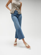 LULU SQUARE-CHAIN LEATHER TOE-POST SANDALS - PARIS BEIGE (E1I-A99)