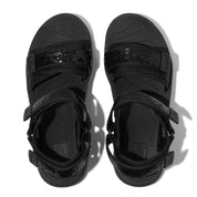 NEO-D-HYKER (XT) SEQUIN WATER-RESISTANT ADJUSTABLE WALKING SANDALS - ALL BLACK (E3V-090)