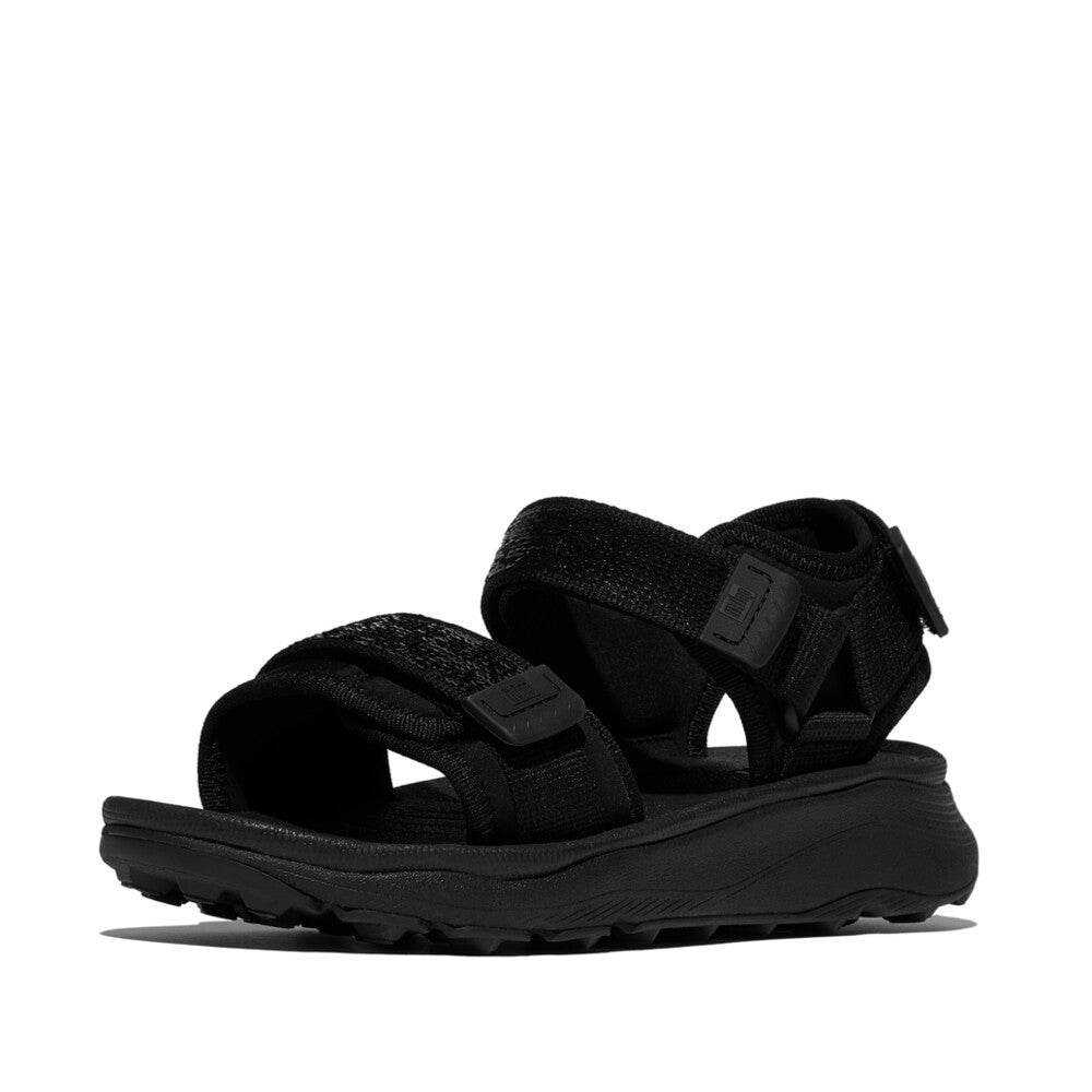 NEO-D-HYKER (XT) SEQUIN WATER-RESISTANT ADJUSTABLE WALKING SANDALS - ALL BLACK (E3V-090)