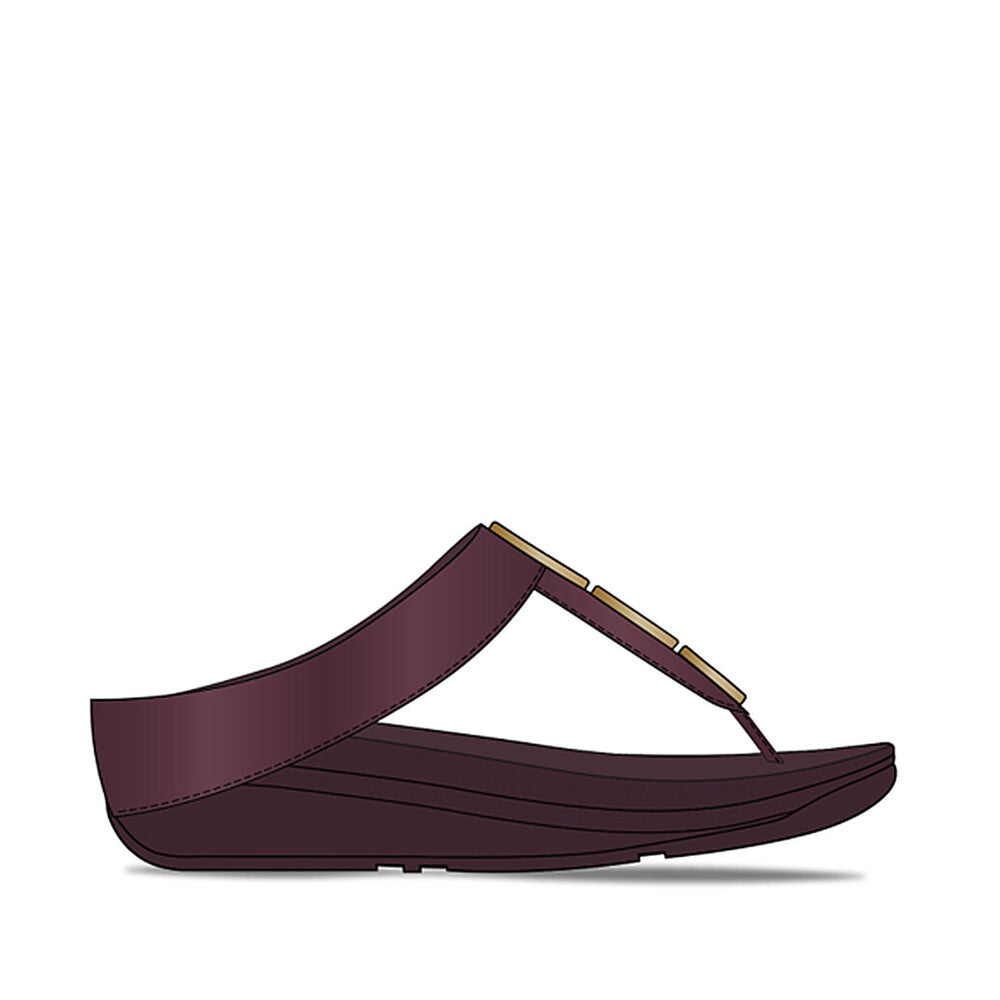 HALO BEAD-CIRCLE METALLIC TOE-POST SANDALS - METALLIC PLUMBERRY (HJ1-C98)