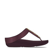 HALO BEAD-CIRCLE METALLIC TOE-POST SANDALS - METALLIC PLUMBERRY (HJ1-C98)