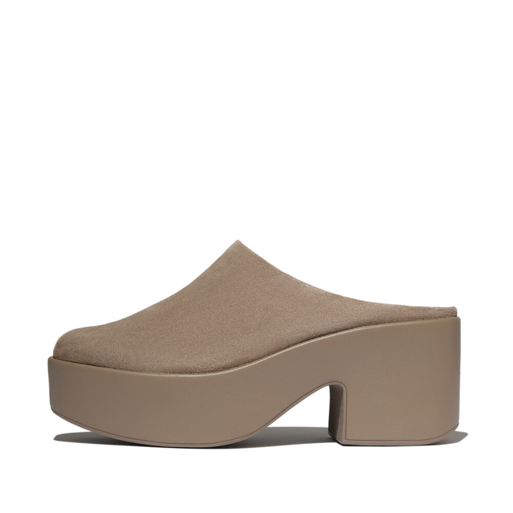 PLATFFORMS SUEDE HEELED MULES