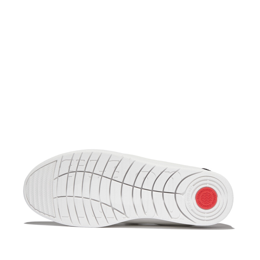 RALLY CRYSTAL-BACKTAB LEATHER STRAP TRAINERS - URBAN WHITE/PLUMBERRY (E5A-D30)