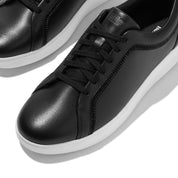 RALLY CRYSTAL-TRIM LEATHER TRAINERS - BLACK (E4H-001)