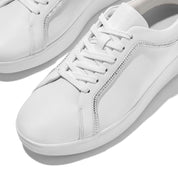 RALLY CRYSTAL-TRIM LEATHER TRAINERS - URBAN WHITE (E4H-194)