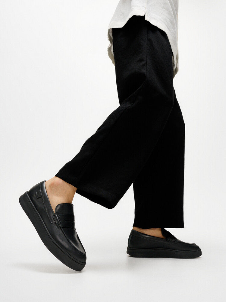 RALLY MENS LEATHER PENNY LOAFERS
