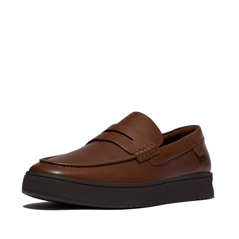 RALLY MENS LEATHER PENNY LOAFERS