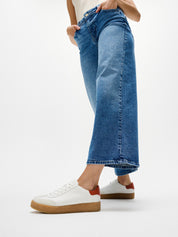 RALLY T-TOE LEATHER CREPE SNEAKERS