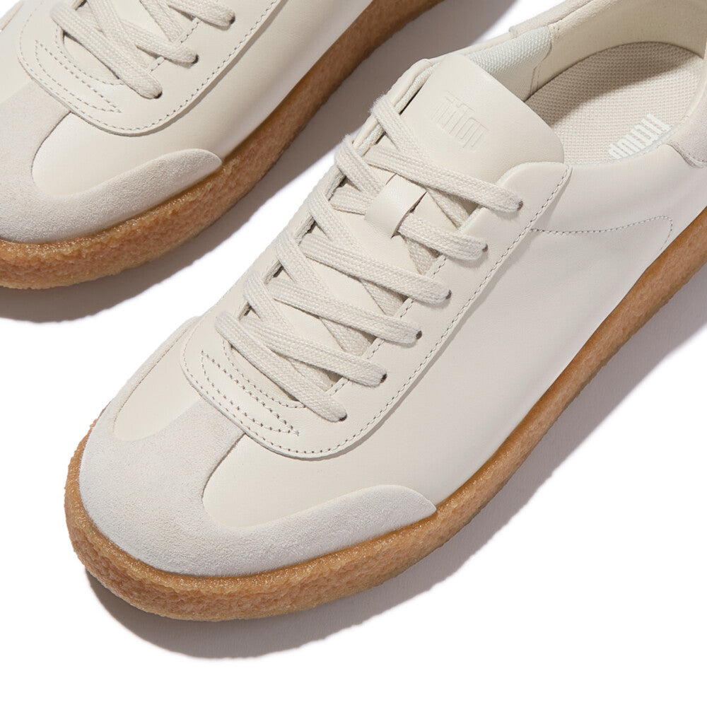 RALLY T-TOE LEATHER/SUEDE CREPE SNEAKERS