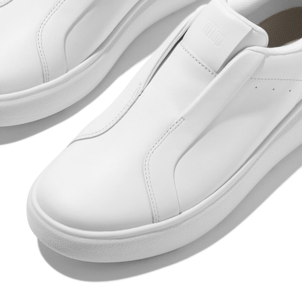 RTG LEATHER LACELESS TRAINERS - URBAN WHITE