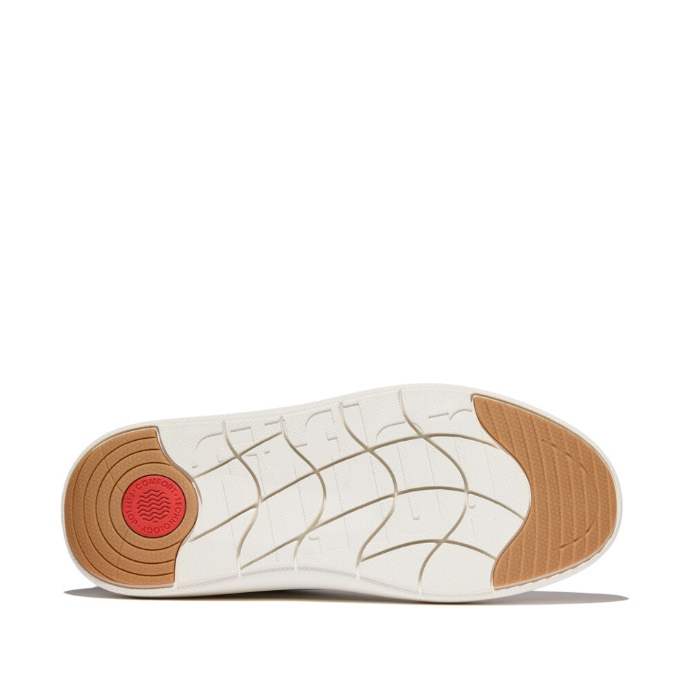 RTG LEOPARD-BACKTAB LEATHER/SUEDE TRAINERS
