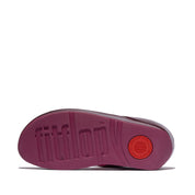 RUMBA METALLIC BEADED TOE-POST SANDALS - METALLIC RUBY (E4W-D01)