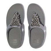 RUMBA METALLIC BEADED TOE-POST SANDALS - SILVEREEN (E4W-C91)