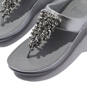 RUMBA METALLIC BEADED TOE-POST SANDALS - SILVEREEN (E4W-C91)