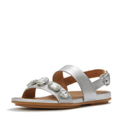 GRACIE ULTRA-JEWEL LEATHER BACK-STRAP SANDALS