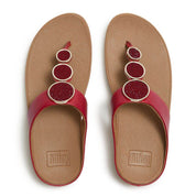 HALO BEAD-CIRCLE METALLIC TOE-POST SANDALS
