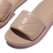 IQUSHION D-LUXE PADDED QUILTED-LEATHER SLIDES