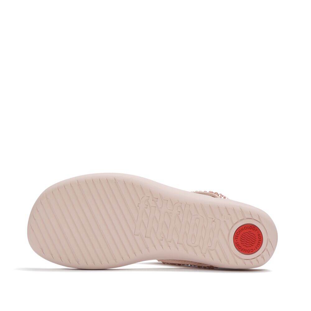 SOLAY MIXED-CRYSTAL TOE-POST SANDALS