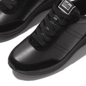 F-MODE FLOW MENS LEATHER/SUEDE SNEAKERS