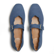 DELICATO WAVE-EDGE CANVAS MARY JANES