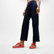SOLAY GLOSSY-DISC TOE-POST SANDALS