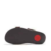 GOGH MOC MENS BUCKLE EMBOSSED-LEATHER SLIDES