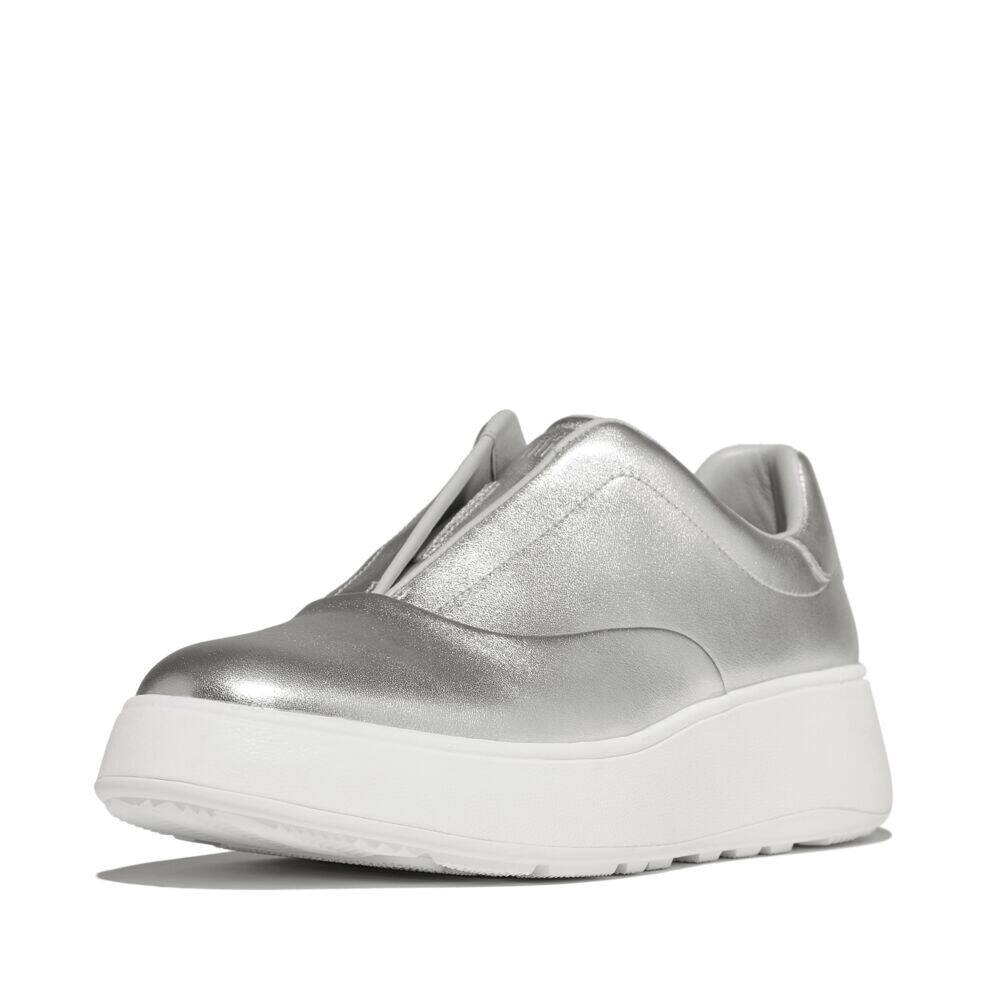 F-MODE LEATHER LACESS SNEAKERS